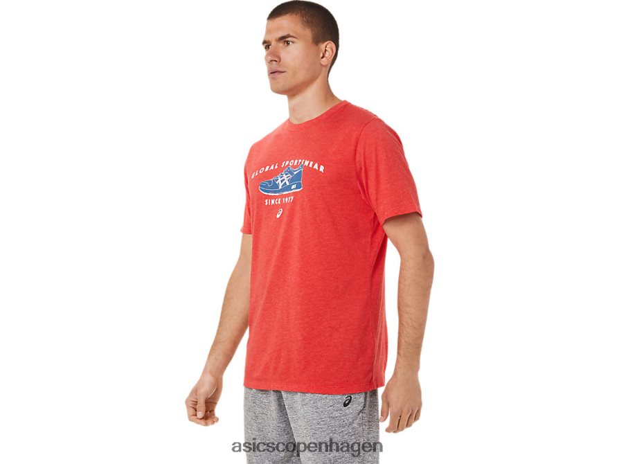 Asics 1977 sportstøj t-shirt klassisk rød lyng Z206F6781