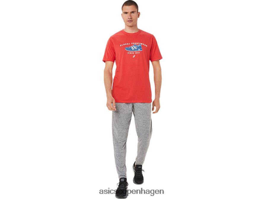 Asics 1977 sportstøj t-shirt klassisk rød lyng Z206F6781