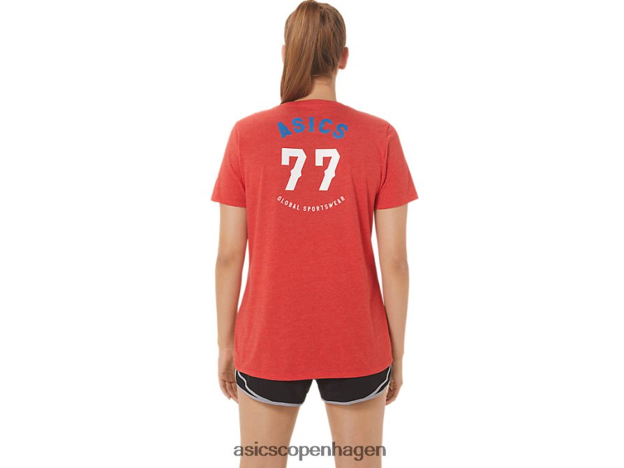 Asics Heritage americana v-hals fra 1977 klassisk rød lyng Z206F62821