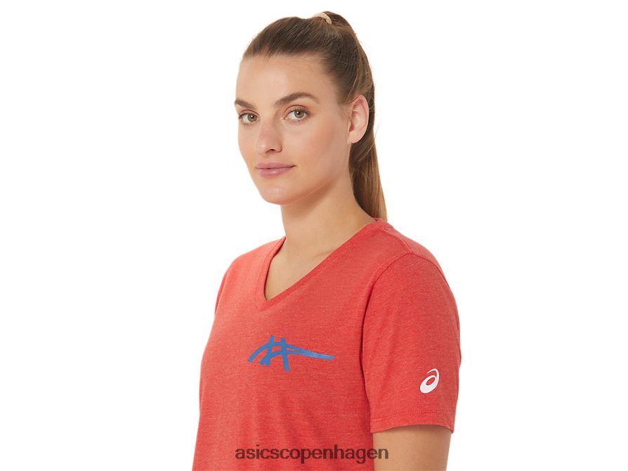 Asics Heritage americana v-hals fra 1977 klassisk rød lyng Z206F62821