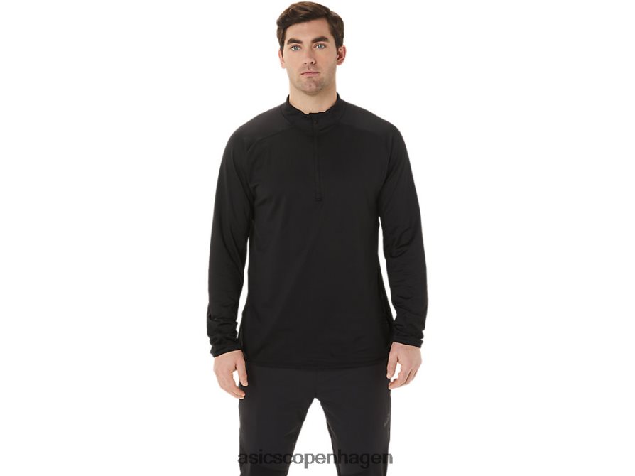 Asics actibreeze jacquard 1/2 lynlås top ydeevne sort Z206F6760