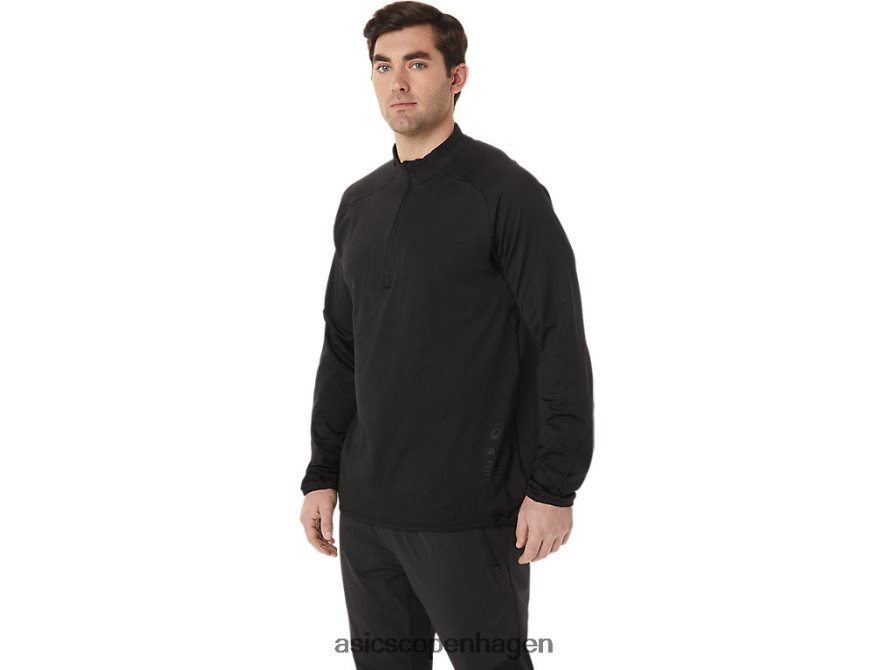 Asics actibreeze jacquard 1/2 lynlås top ydeevne sort Z206F6760