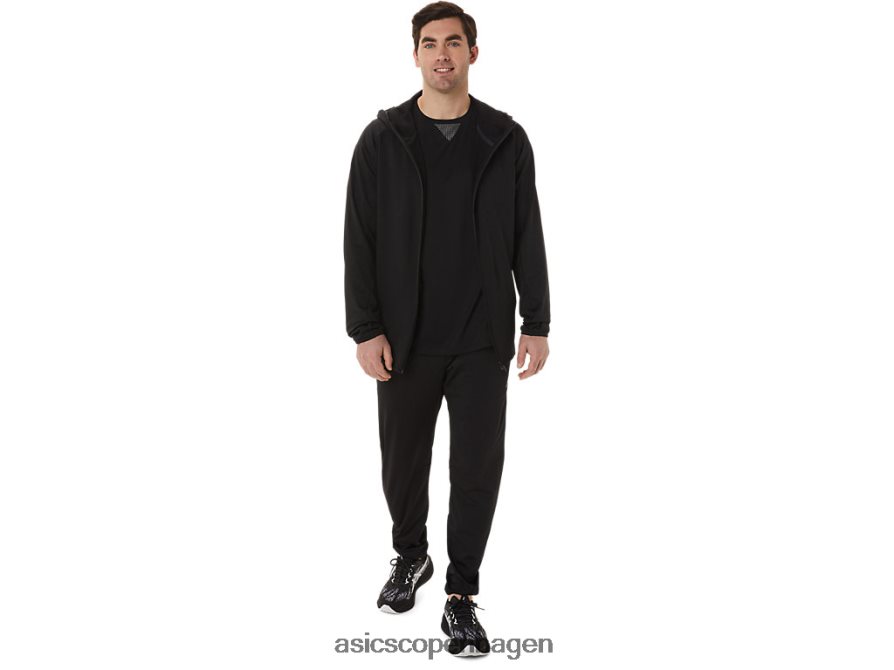 Asics actibreeze jacquard børstet strikjakke ydeevne sort Z206F6755