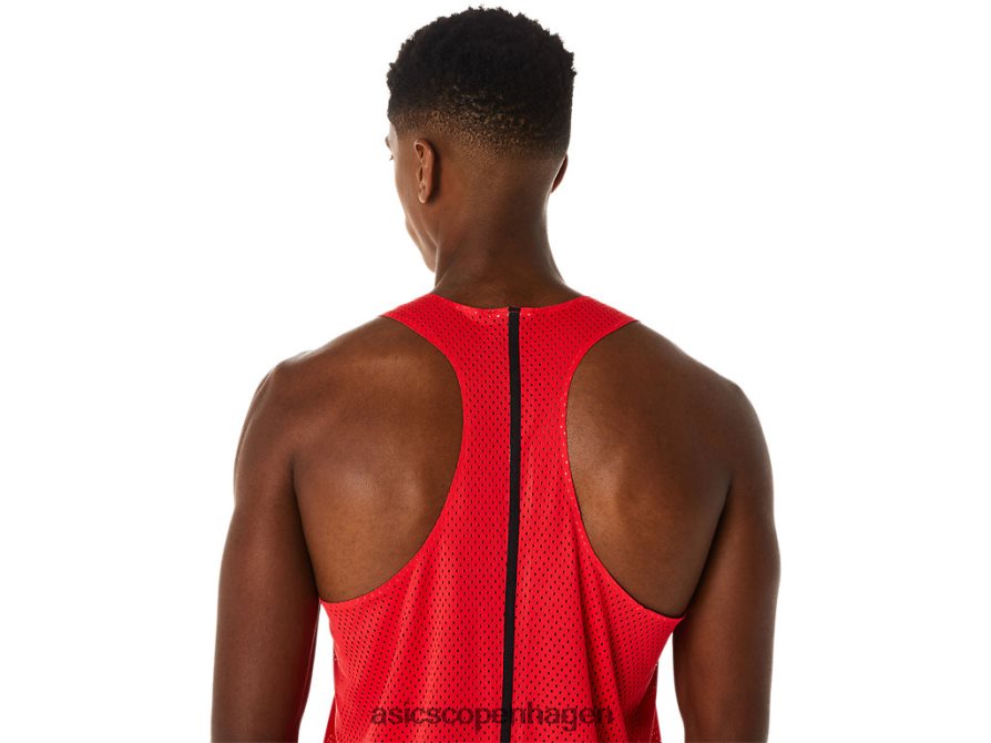 Asics actibreeze jacquard singlet elektrisk rød Z206F6130