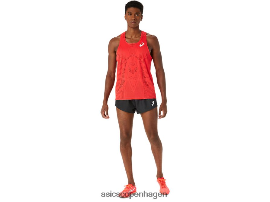 Asics actibreeze jacquard singlet elektrisk rød Z206F6130