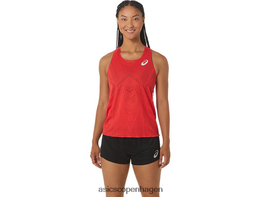 Asics actibreeze jacquard singlet elektrisk rød Z206F62341