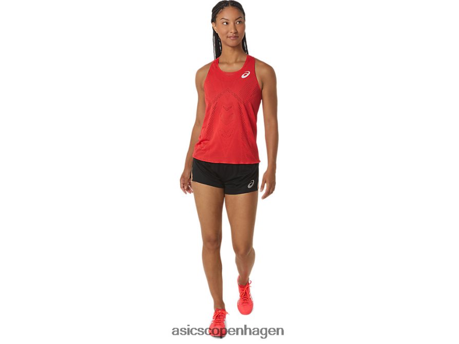Asics actibreeze jacquard singlet elektrisk rød Z206F62341