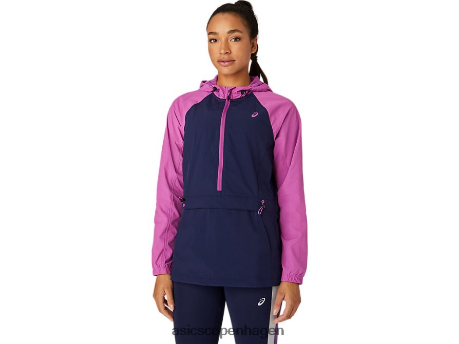 Asics anorak jakke digital drue/peacoat Z206F64114