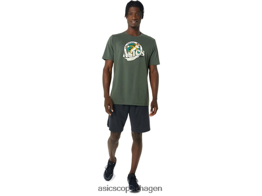 Asics arv 1977 t-shirt oliven lærred Z206F6875