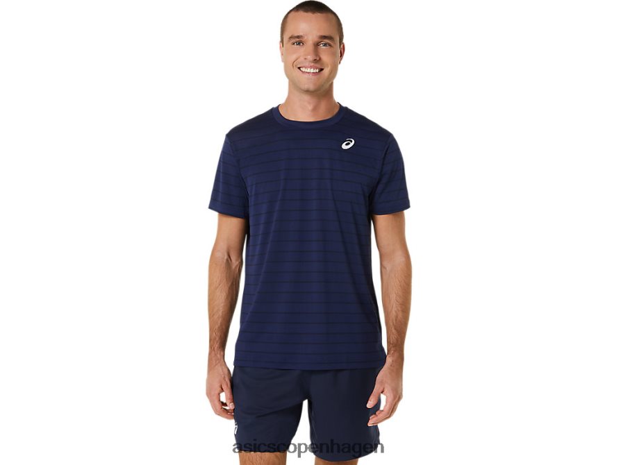 Asics banestribet kortærmet top midnat Z206F6443