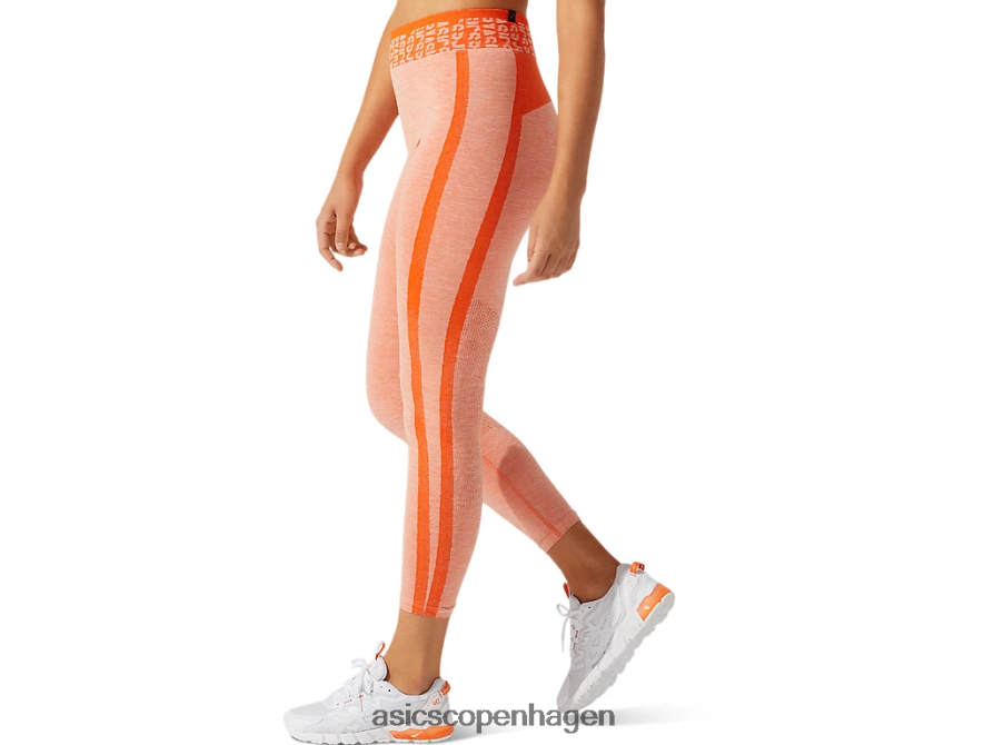 Asics beskåret logo sømløs stram morgenfrue appelsin/solfersken Z206F63940