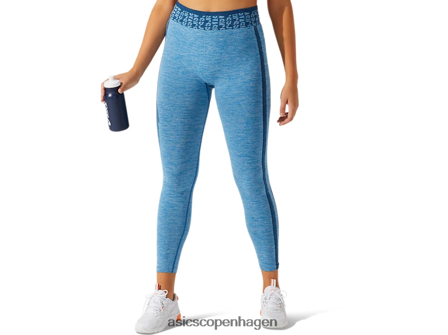 Asics beskåret logo sømløs stram reborn blå/mako blå Z206F63947