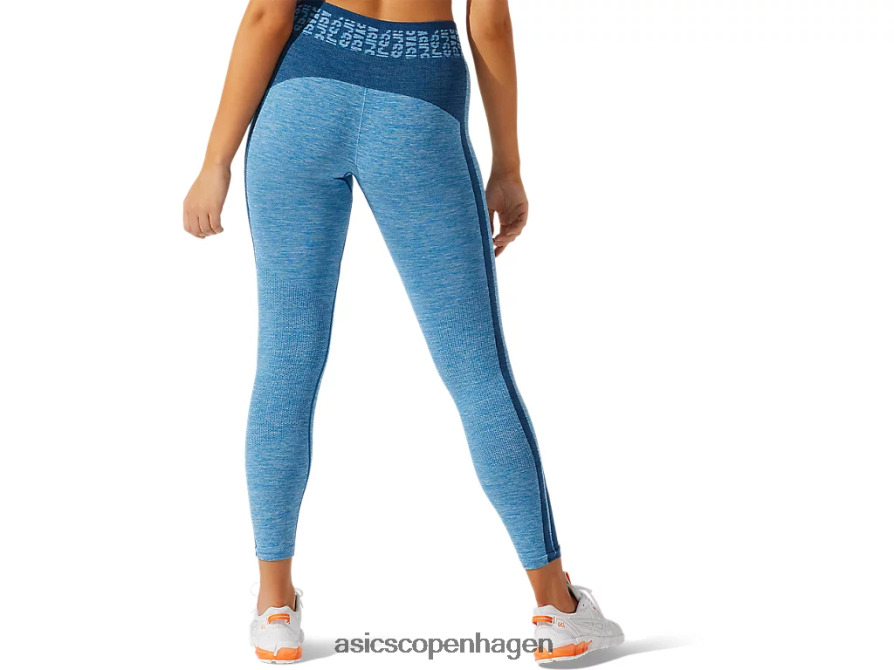 Asics beskåret logo sømløs stram reborn blå/mako blå Z206F63947
