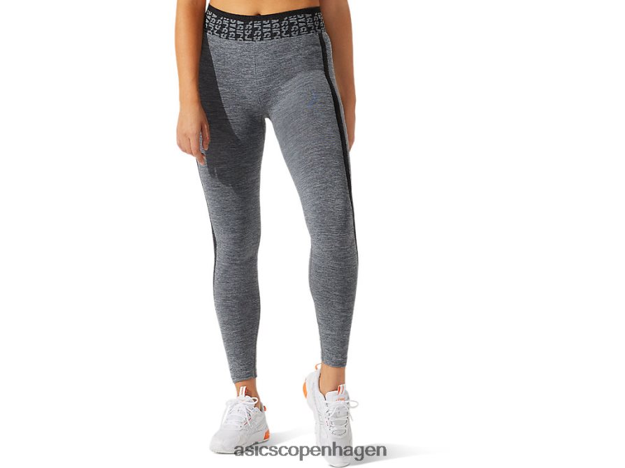 Asics beskåret logo sømløs stram ydeevne sort/grafitgrå Z206F63935