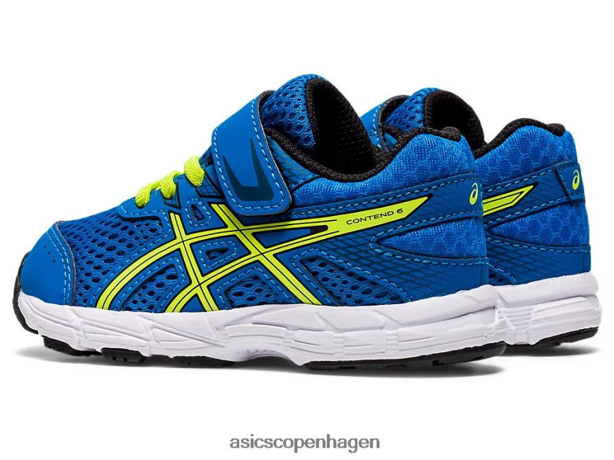 Asics bestride 6 småbørnsstørrelse directoire blå/limeskal Z206F64562