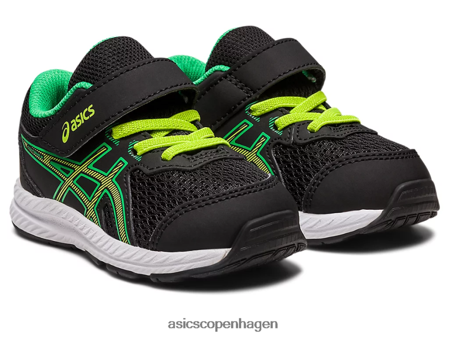 Asics bestride 8 småbørnsstørrelse sort/limeskal Z206F64316