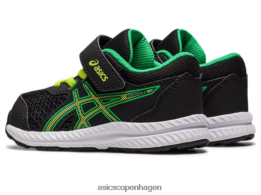 Asics bestride 8 småbørnsstørrelse sort/limeskal Z206F64316