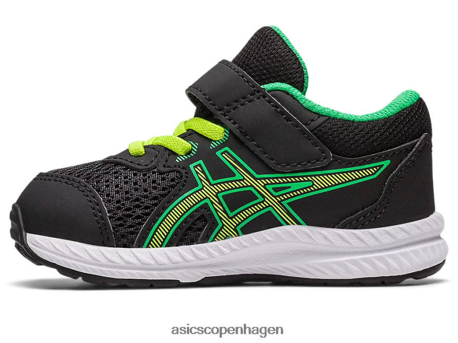 Asics bestride 8 småbørnsstørrelse sort/limeskal Z206F64316
