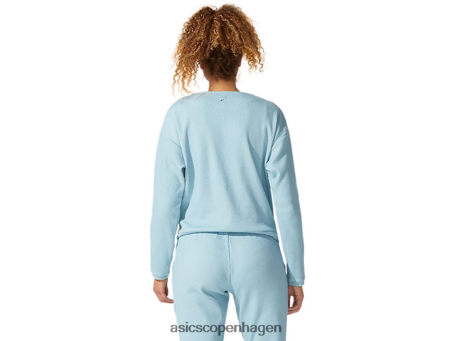Asics blød stretch sweat top røg blå Z206F64053