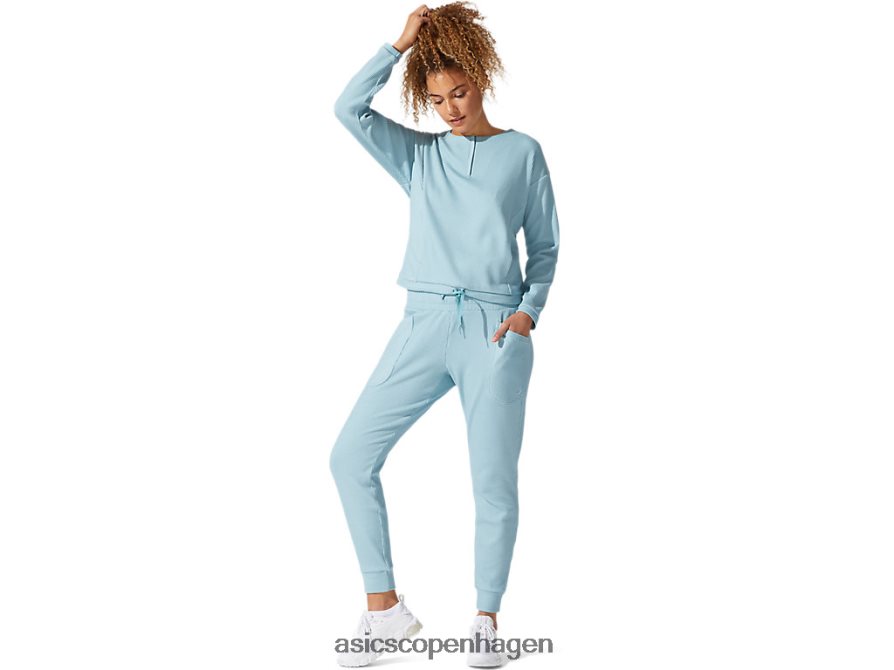 Asics blød stretch sweat top røg blå Z206F64053