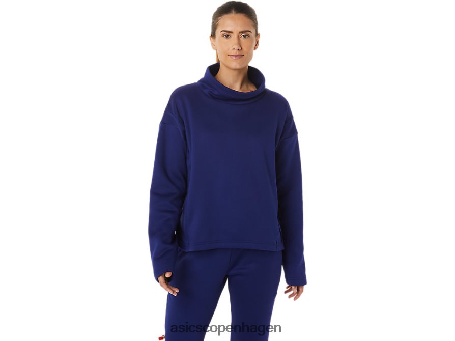 Asics børstet strik pullover dykke blå Z206F62899