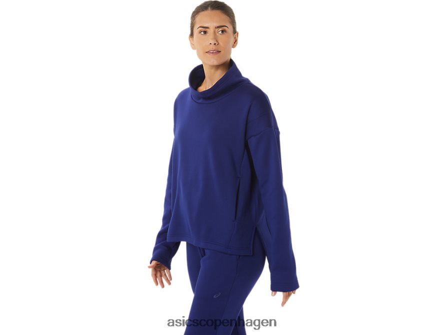 Asics børstet strik pullover dykke blå Z206F62899
