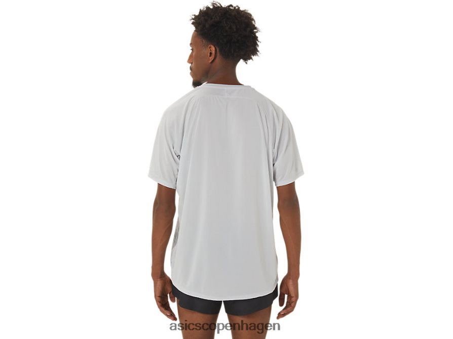 Asics cj-line let kortærmet top gletsjergrå/elektrisk rød Z206F6258