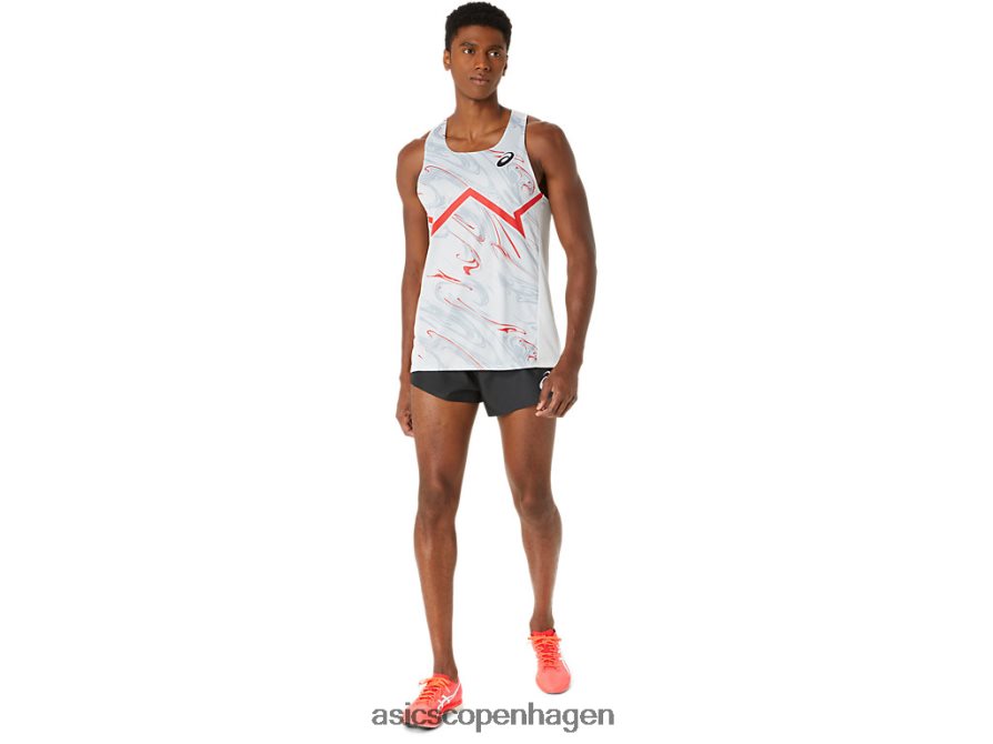 Asics cj-line let singlet gletsjergrå/elektrisk rød Z206F6276