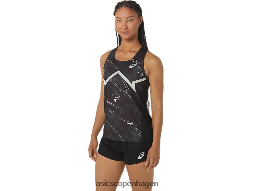 Asics cj-line let singlet ydeevne sort/hviskgrøn Z206F62347