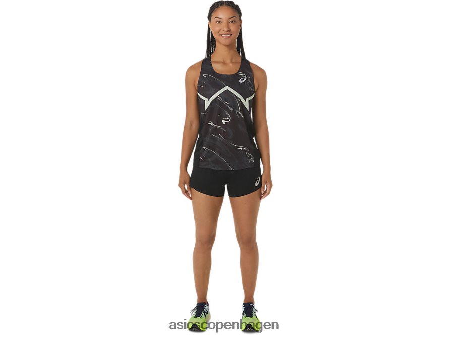 Asics cj-line let singlet ydeevne sort/hviskgrøn Z206F62347