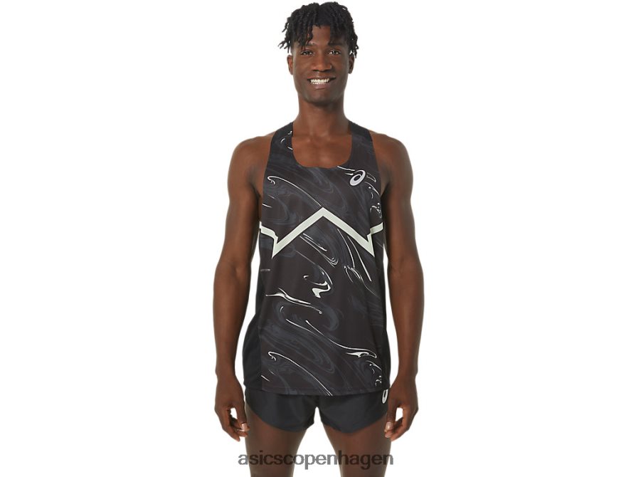 Asics cj-line let singlet ydeevne sort/hviskgrøn Z206F6245