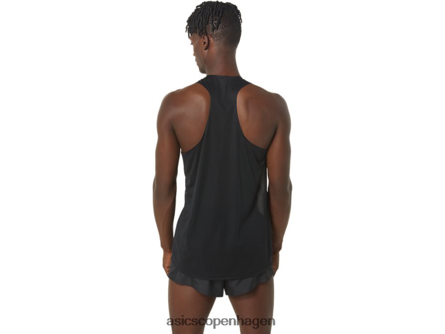 Asics cj-line let singlet ydeevne sort/hviskgrøn Z206F6245