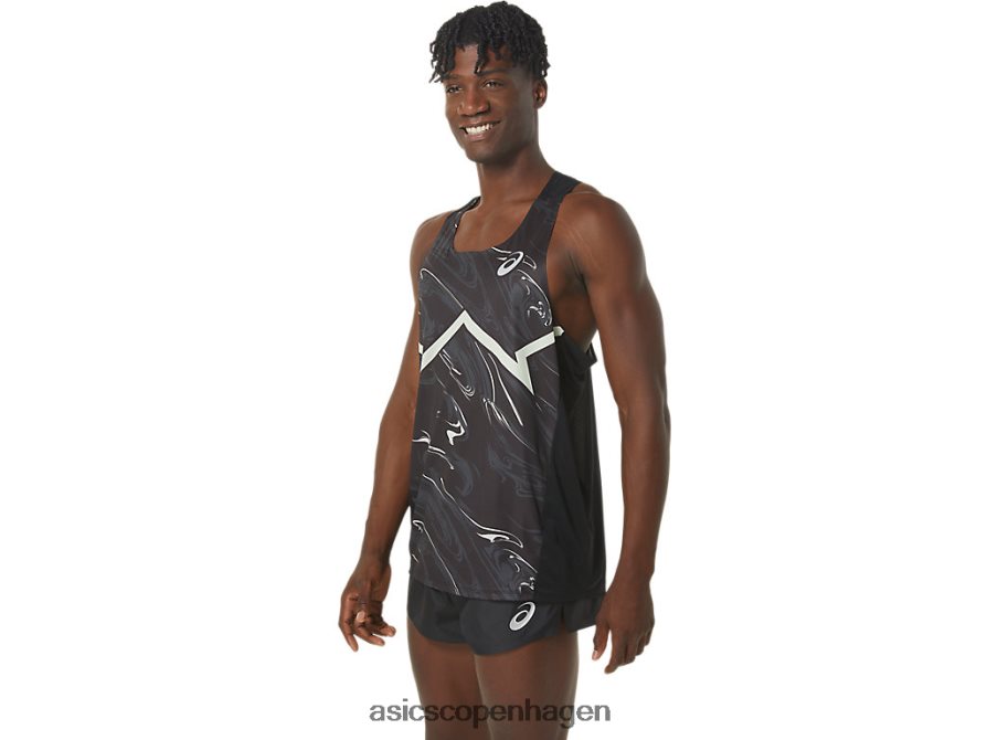 Asics cj-line let singlet ydeevne sort/hviskgrøn Z206F6245