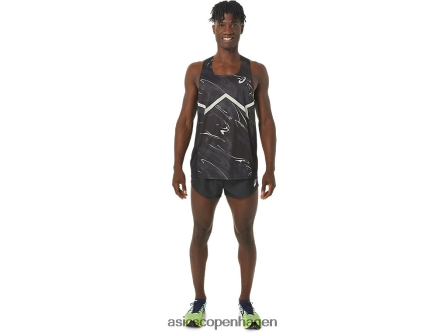 Asics cj-line let singlet ydeevne sort/hviskgrøn Z206F6245