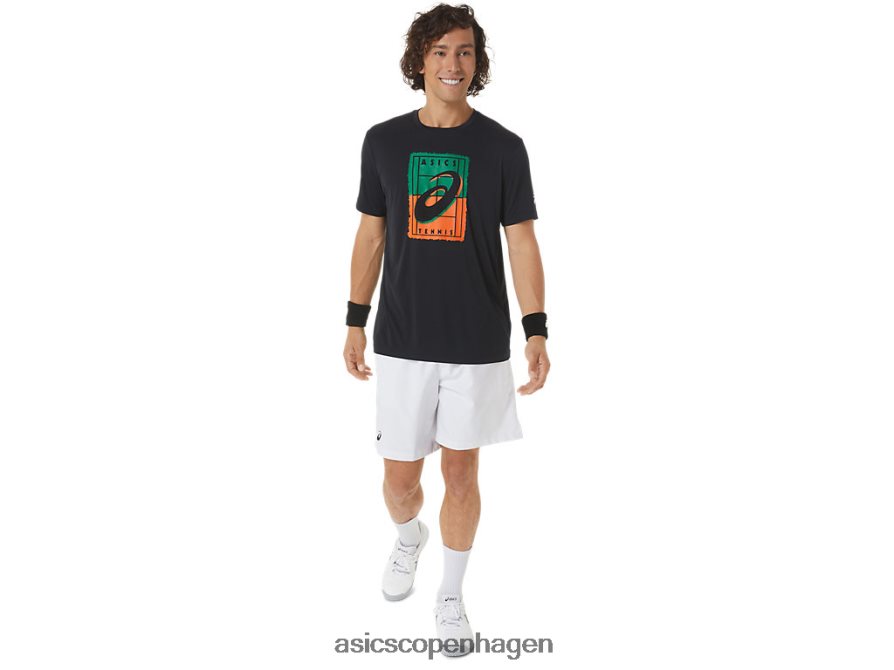 Asics court gs grafisk t-shirt ydeevne sort Z206F6450