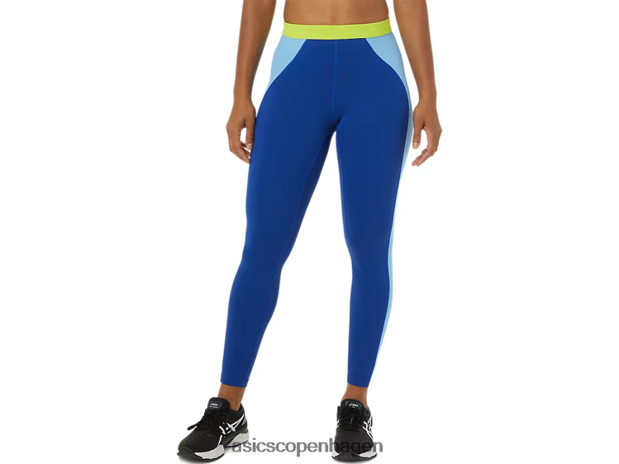 Asics den nye stærke genbrugte stram blå/arktisk himmel/grøn gekko Z206F63825