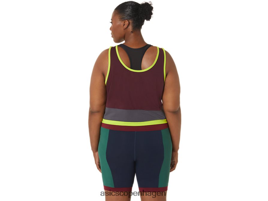 Asics den nye stærke genbrugte tank rødbrun/stålgrå Z206F63367