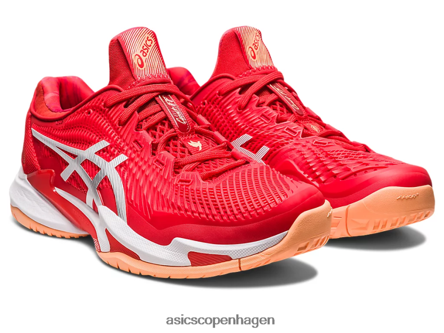 Asics domstol ff 3 novak ildrød/hvid Z206F663