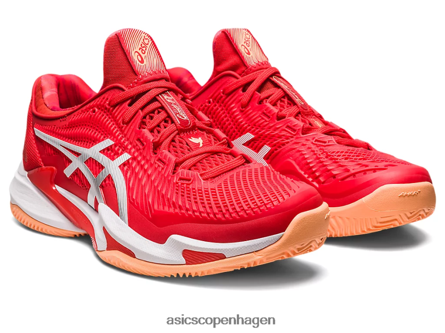 Asics domstol ff 3 novak ler ildrød/hvid Z206F674
