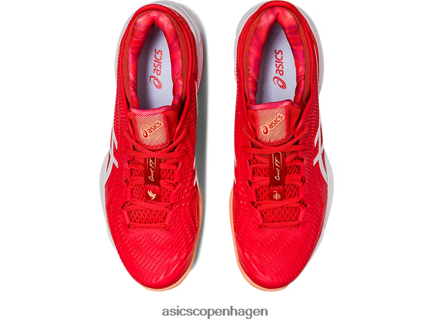 Asics domstol ff 3 novak ler ildrød/hvid Z206F674