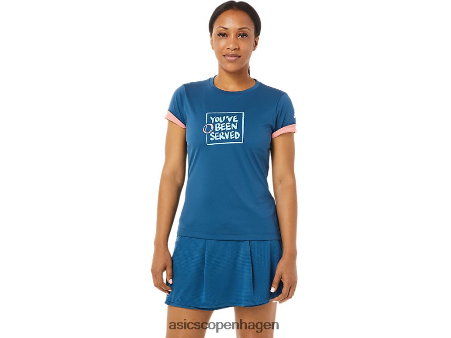 Asics domstol grafisk t-shirt let indigo Z206F63514