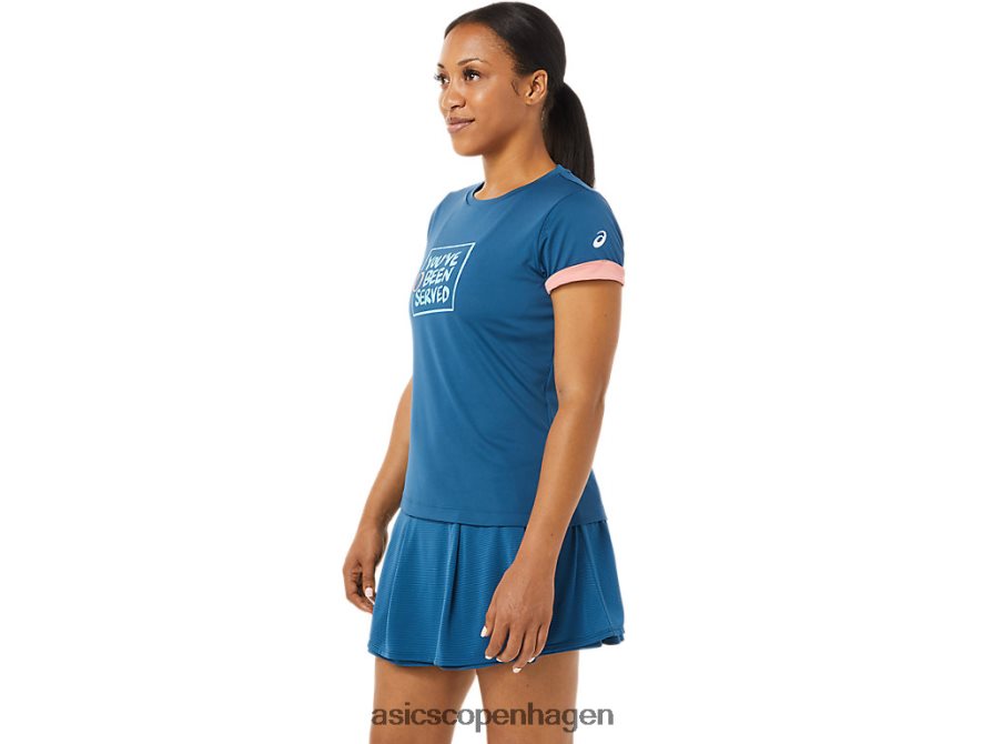 Asics domstol grafisk t-shirt let indigo Z206F63514