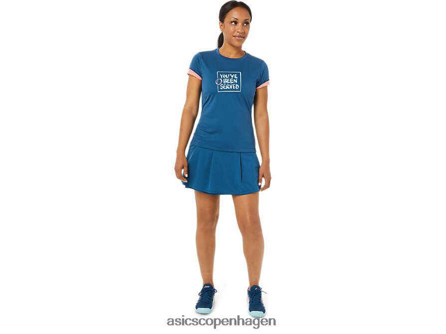 Asics domstol grafisk t-shirt let indigo Z206F63514