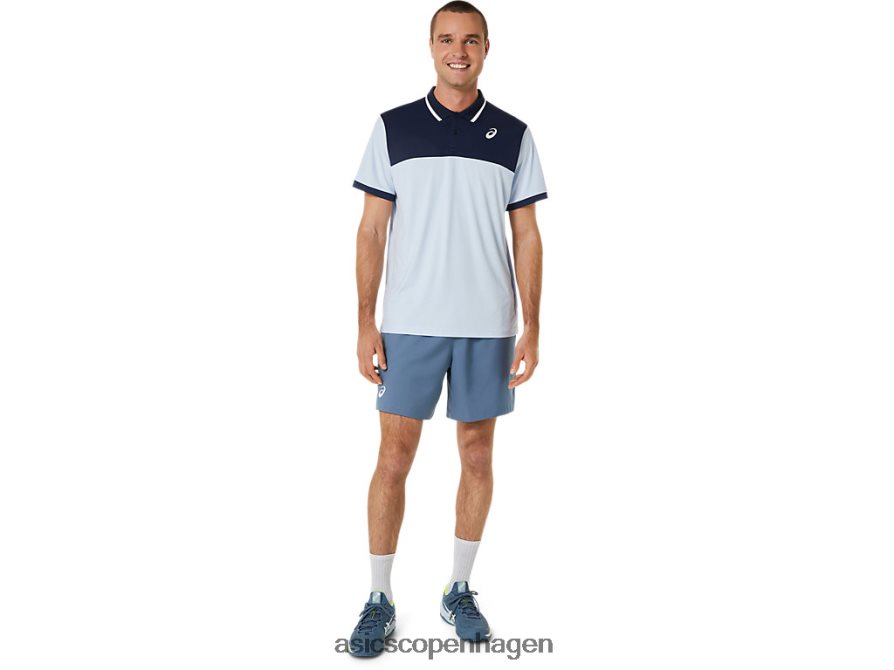 Asics domstol poloshirt blød himmel/midnat Z206F6472