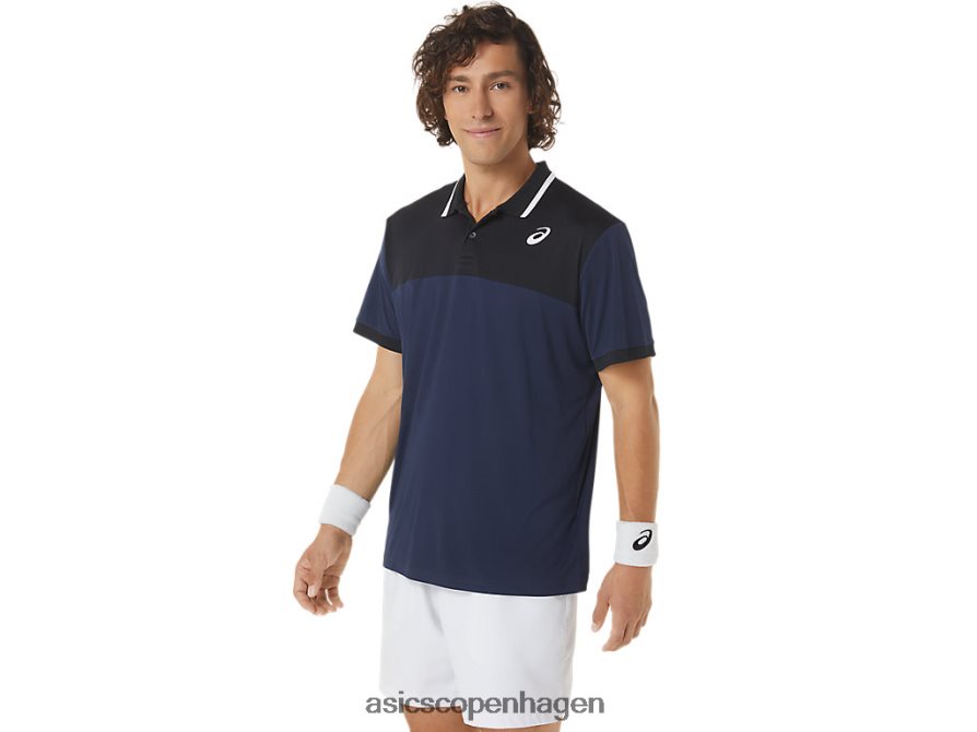 Asics domstol poloshirt midnat/forestilling sort Z206F6471