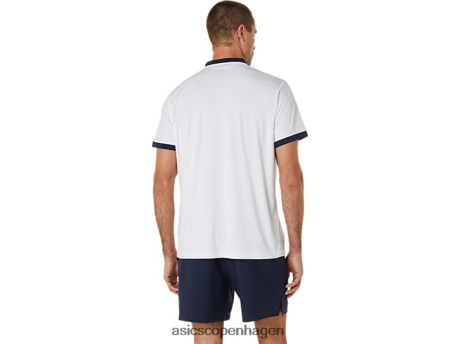 Asics domstol poloshirt strålende hvid/midnat Z206F6548