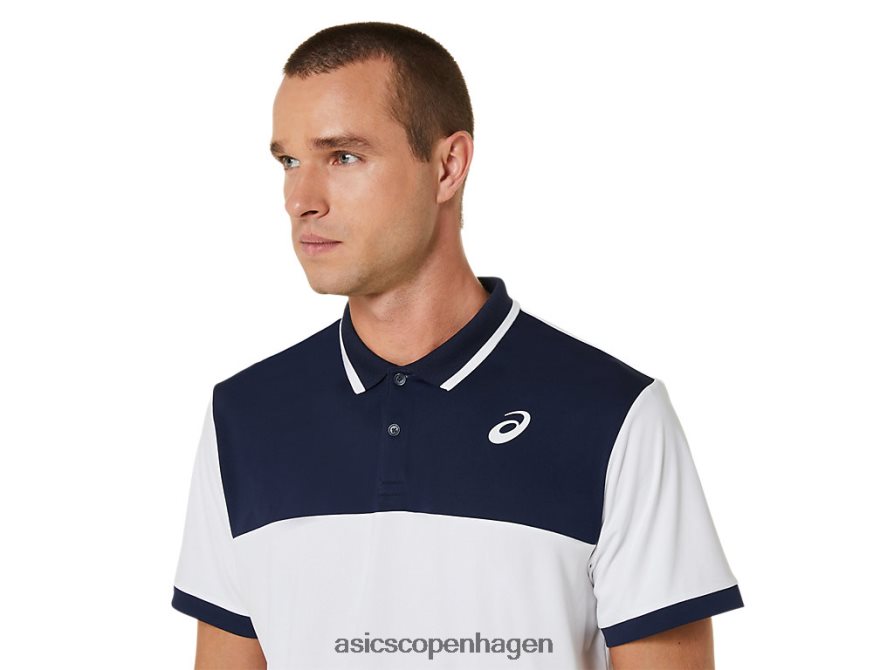 Asics domstol poloshirt strålende hvid/midnat Z206F6548