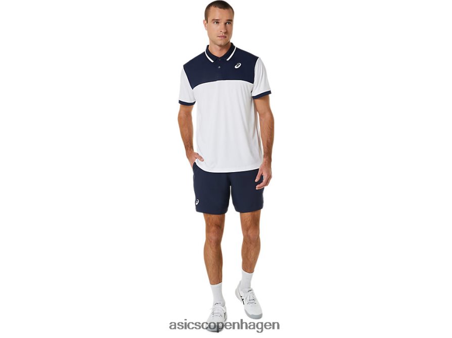 Asics domstol poloshirt strålende hvid/midnat Z206F6548