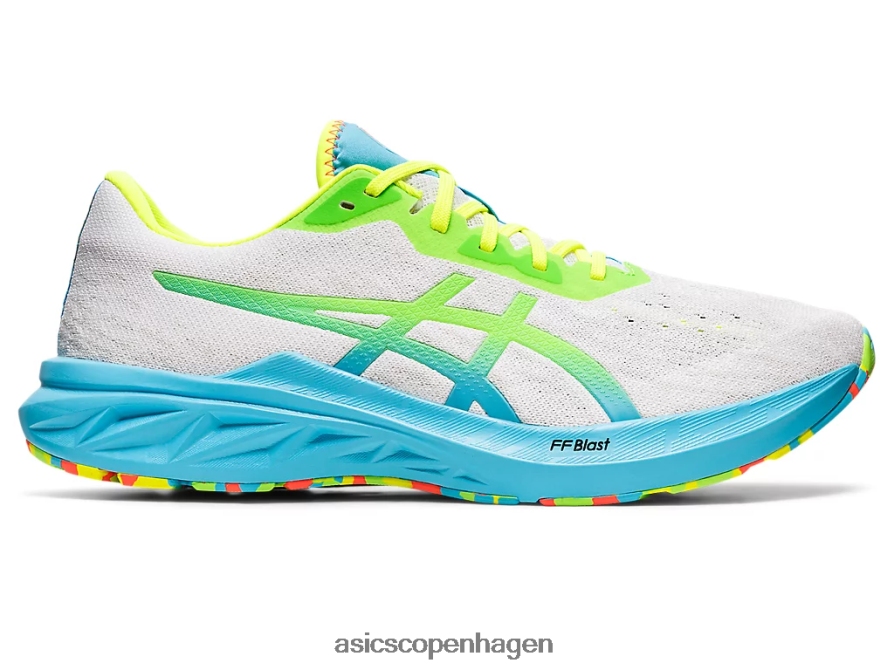 Asics dynablast 2 hvid/grøn gekko Z206F61738
