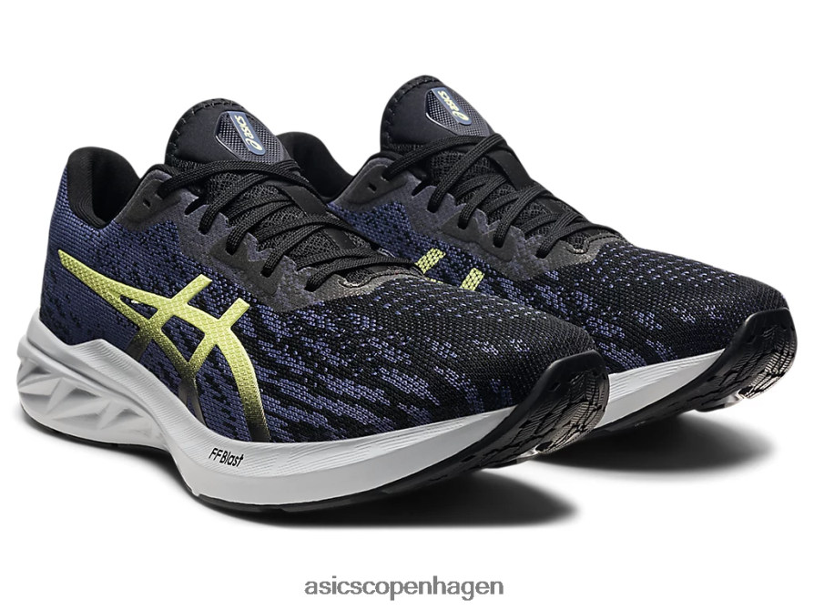 Asics dynablast 2 sort/glødende gul Z206F61732